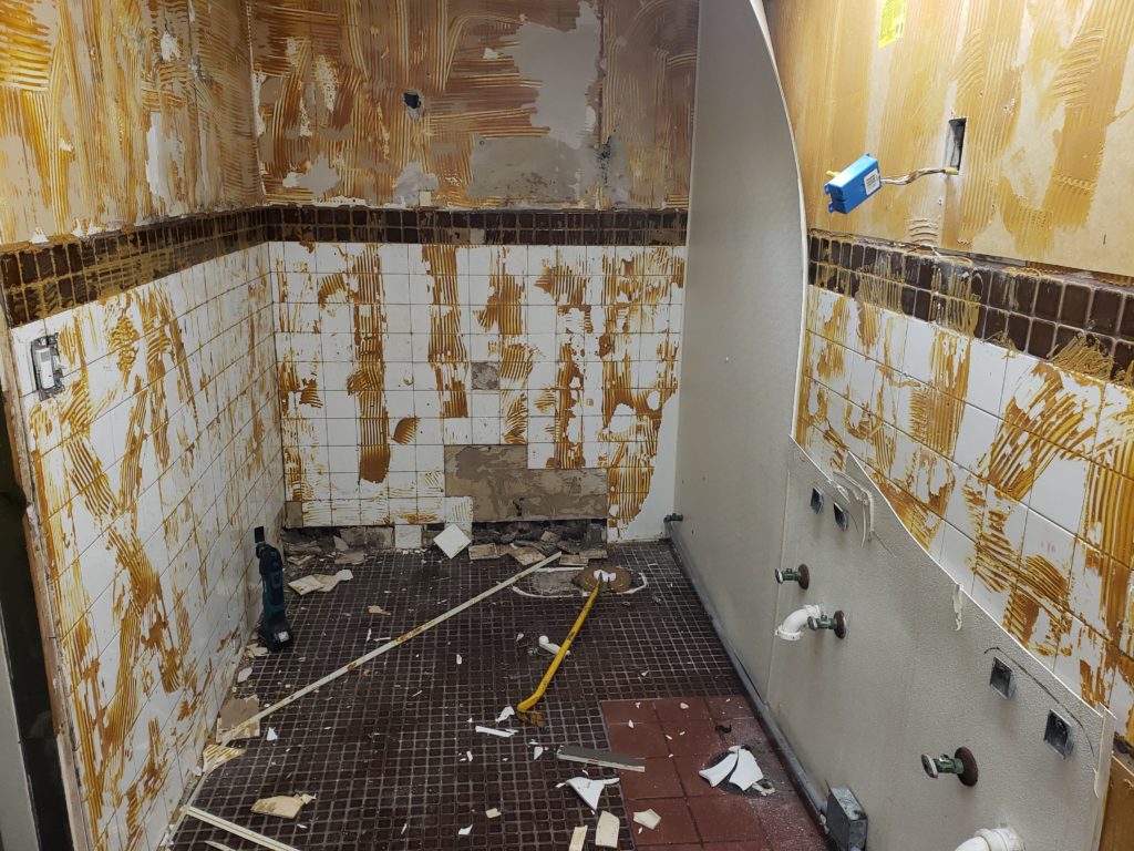 BEFORE COMMERCIAL BATHROOMS REMODEL 
